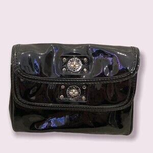 Marc by Marc Jacobs Black Patent Turnlock Clutch EUC